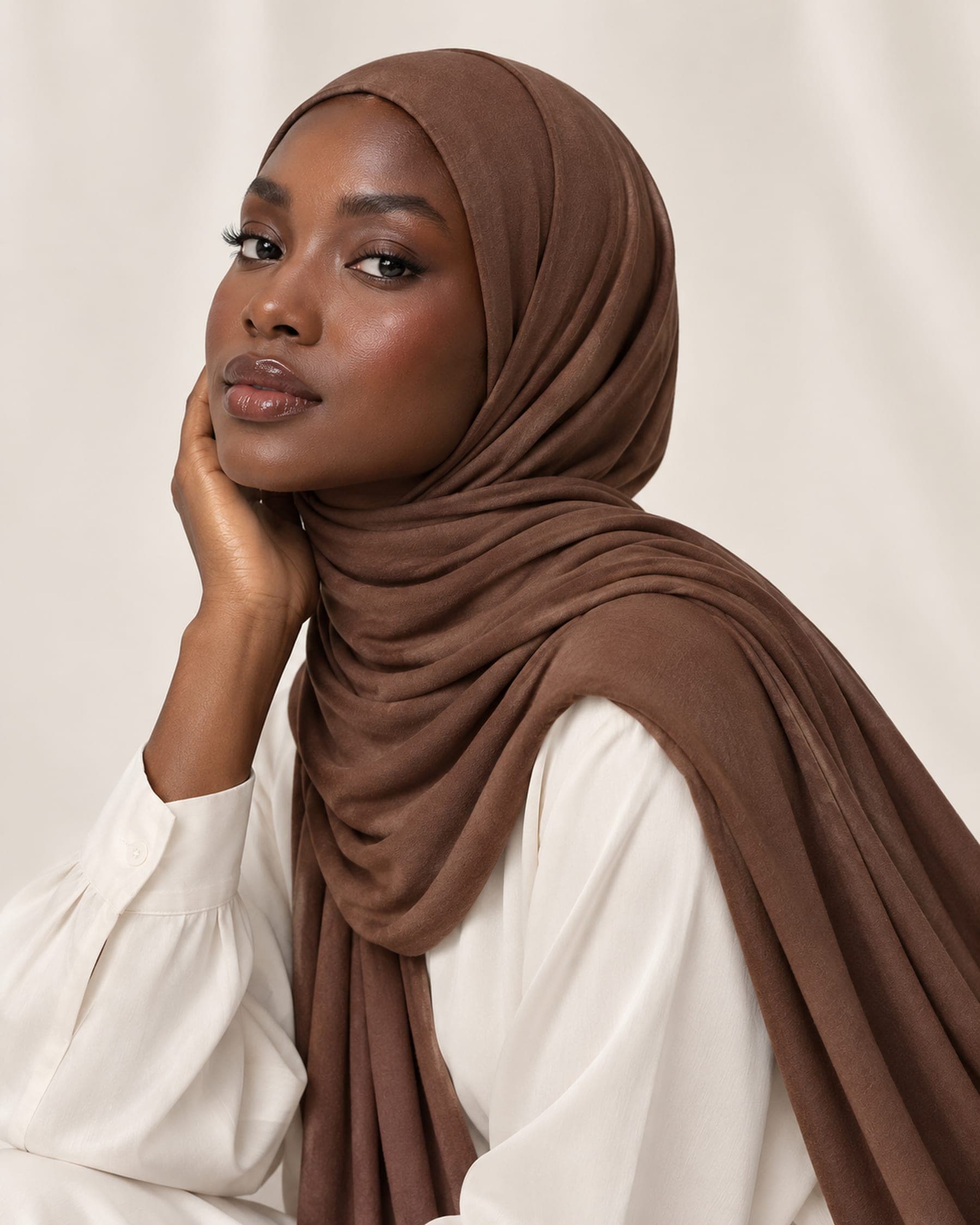 Cocoa Jersey Hijab
