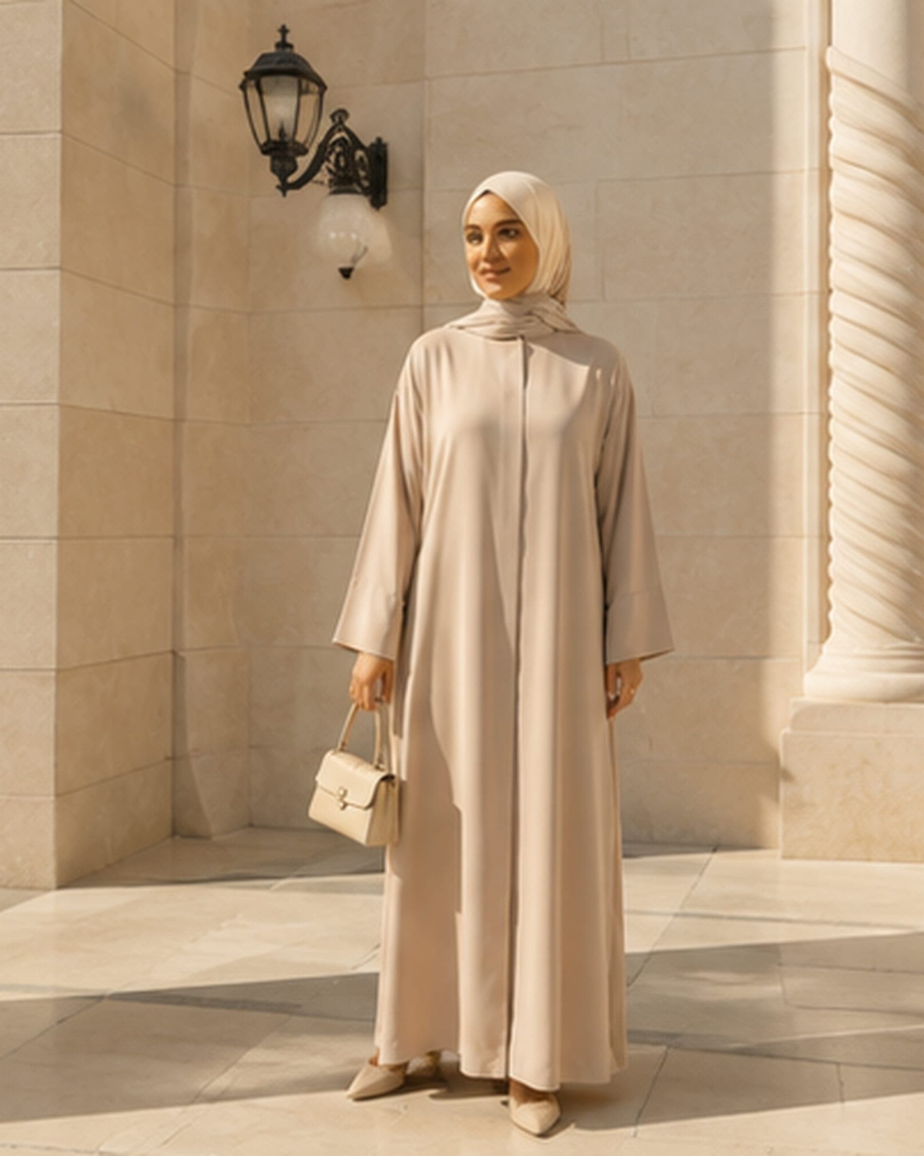 Sand Closed Abaya